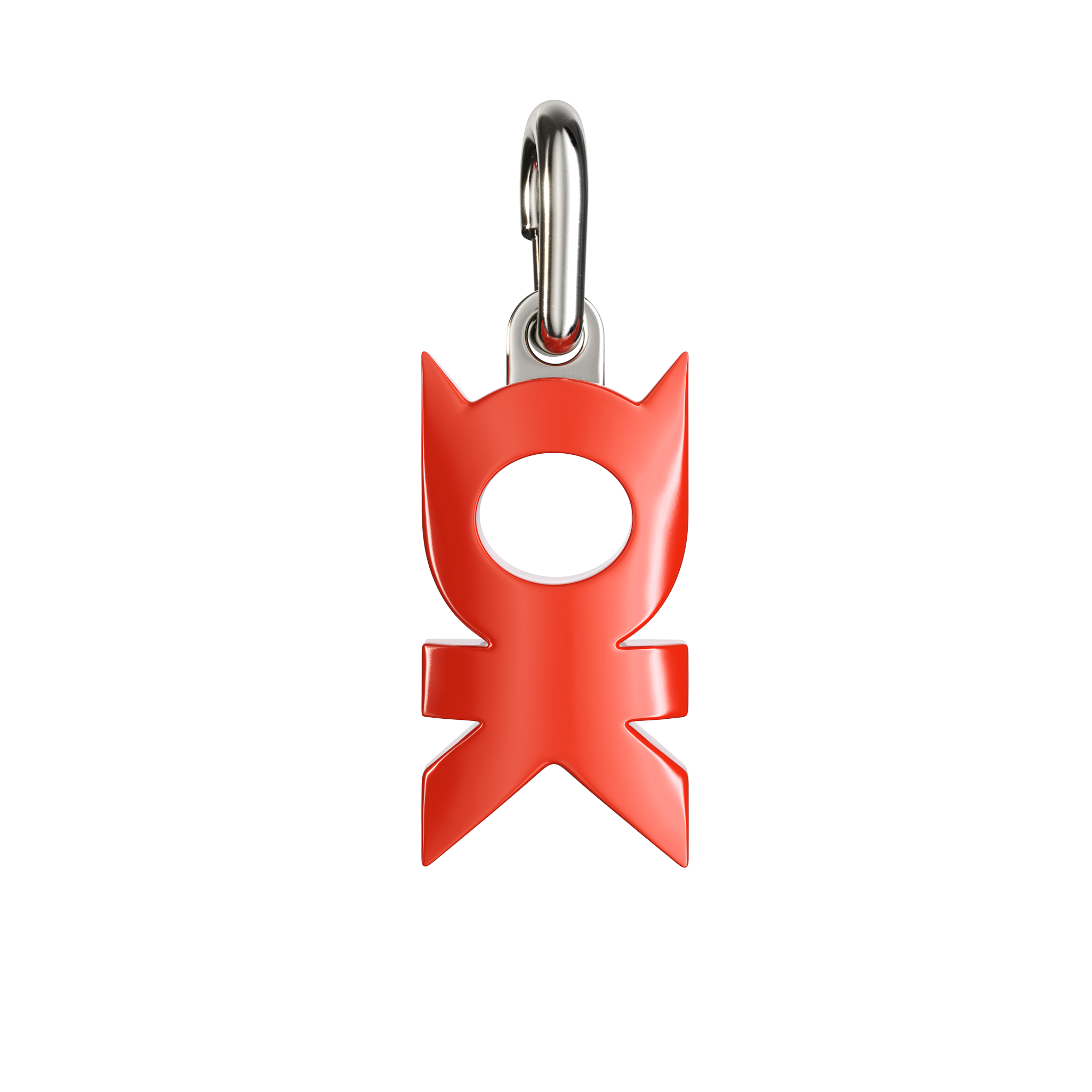 A detail of A-OK Pendant Mini in Cadmium Red